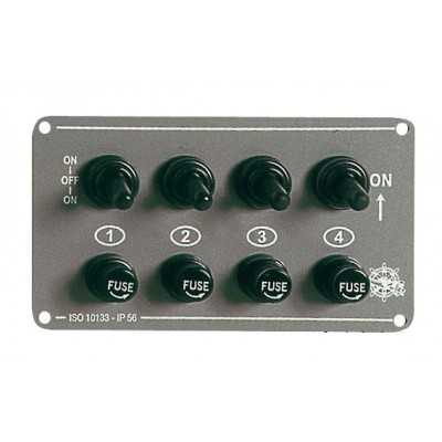 4-switch Horizontal Electric Panel 140x80mm OS1470700
