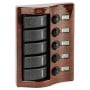 Control panel 5 flush rocker switches mahogany OS1484405