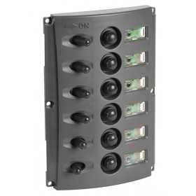 Pannello elettrico fusibili automatici doppio LED 165x115mm OS1485006-18%