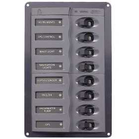 BEP Marine Pannello elettrico 12V DC 901V 8 interruttori 239x127x65mm UF63126E-30%