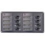 BEP Marine 901H 12V DC Switch panel 8 gangs 127x200x65mm UF63127G