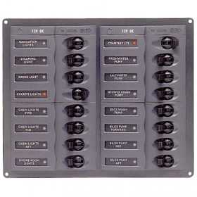 BEP Marine Pannello elettrico 904MN 12V 16 interruttori 200x239x65mm UF63129L-30%