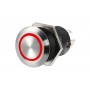 FLAT stainless steel switch ON-OFF 12V 20A Red LED OS1421502