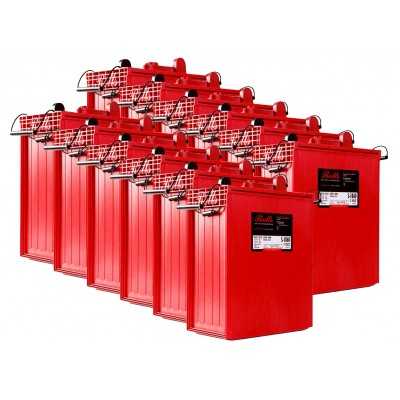 Rolls S1860 Serie 4000 Banco Batterie 24 Volt 44.85 kWh C100 200ROLLSS1860-24V-25%