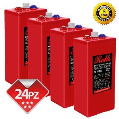 Rolls OpzV GEL Banco Batterie 48 Volt 46.56 kWh C100 200ROLLSS2825GEL-30%