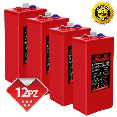 Rolls OpzV GEL Banco Batterie 24 Volt 23.28 kWh C100 200ROLLSS2825GEL-24V-30%