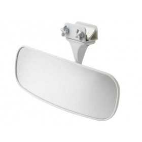 White lacquered alloy panoramic dashboard or windshield rear-view mirror 260x100mm MT3016006