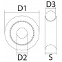 Delrin pulley 56mm for lines 12mm White OS5524506