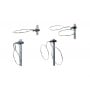 Portaparabordi in acciaio inox singolo 230mm con 1 anello OS3311260-0%