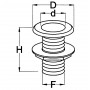 Boccola per tappo a espansione in nylon bianco 25mm N40137701729B-5%