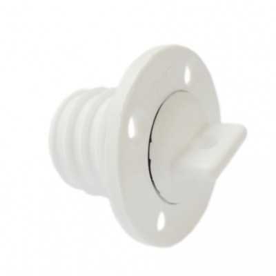 Boccola di scarico a vite Ø43mm con tappo 24,7mm Bianco N40137701748B-5%