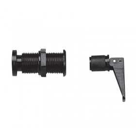 Boccola di scarico in nylon nero con tappo espansione e valvola 22x62mm N40137701755-5%