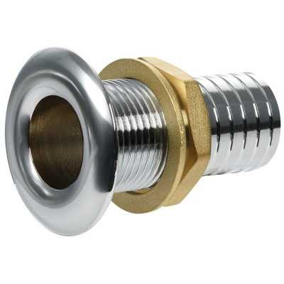 Scarico a mare in ottone cromato Filetto 1/2 Portagomma 19mm N42038201699-0%