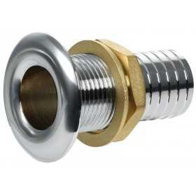 Scarico a mare in ottone cromato Filetto 3/8 pollici Portagomma 15mm N42038201704-0%