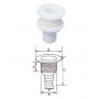 Plastic thru hull fitting Hose 15mm White colour N42038201746