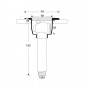 Straight on-off shower head with recessed container and Hose 3mt White colour N42737302435