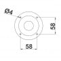 White shower head housing Cut-out 70mm N42737302442