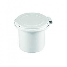 Contenitore bianco a scomparsa tondo Incasso 88mm con tappo N42737304875B-5%