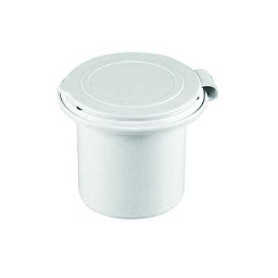 Contenitore bianco a scomparsa tondo Incasso 88mm con tappo N42737304875B-5%