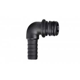 Snap-fit connectors 14mm at 90° Black plastic N43838623036