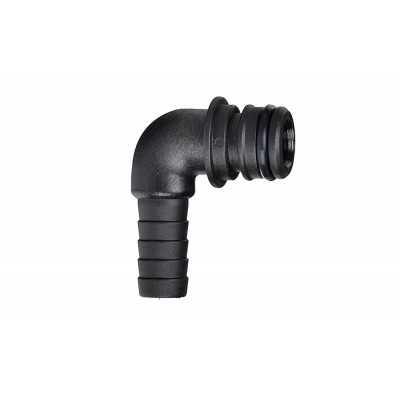 Snap-fit connectors 14mm at 90° Black plastic N43838623036