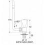 RM5500 Single tap with fold down spout H170mm N44237904090