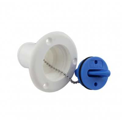 Plastic flush fitting water deck filler 38mm White colour N82735500398B