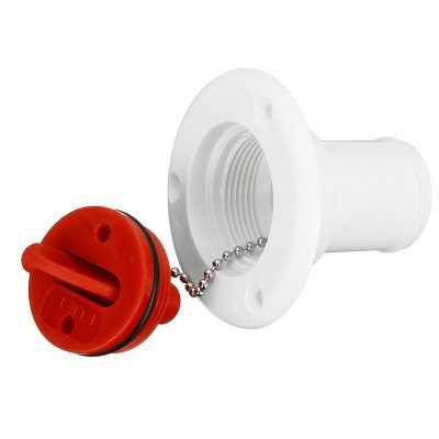 Plastic flush fitting fuel deck filler 50mm White colour N82735500400B