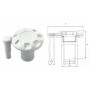 Water deck filler cap with vent White 38mm N82735503952