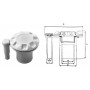 Tappo per carburante con sfiato in plastica bianca 50mm N82735506006-15%