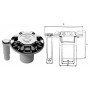 Tappo per carburante con sfiato in plastica cromata 50mm N82735506007-15%