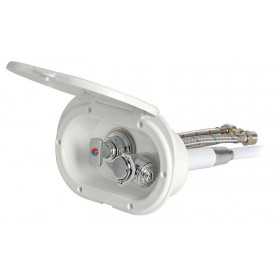 Oval deck shower with mixer and Mizar shower head Hose 2,5m OS1524001