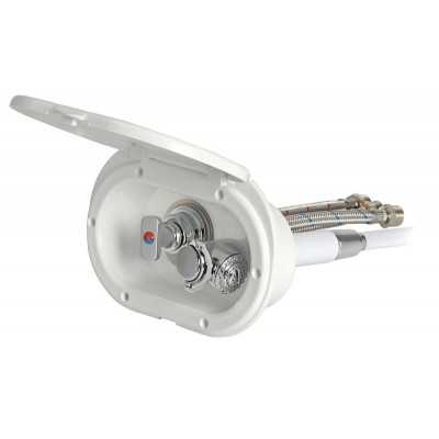 Oval deck shower with mixer and Mizar shower head Hose 4m OS1524002