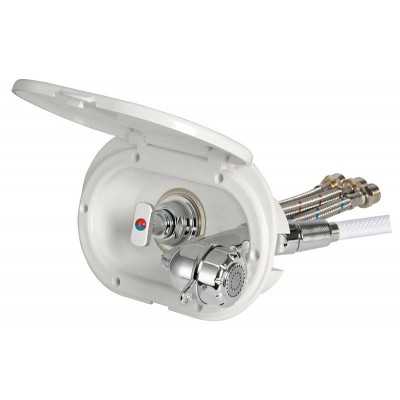 Box doccia Oval con miscelatore e doccia Desy Tubo 2.5mt Bianco OS1524020-0%