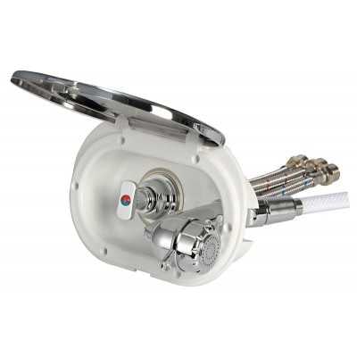 Box doccia Oval con miscelatore e doccia Desy Tubo 2.5mt Cromato OS1524033-0%
