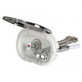 Oval deck shower with mixer and Desy shower head Hose 4m Chromed OS1524034