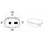 Oval deck shower with mixer and Desy shower head Hose 4m Chromed OS1524034