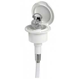 Classic Evo deck shower with Mizar head Lid finish white Hose 2,5m OS1525000