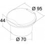 Classic Evo deck shower with Mizar head Lid finish white Hose 2,5m OS1525000
