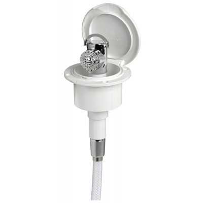 Classic Evo deck shower with Mizar head Lid finish white Hose 4m OS1525001