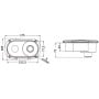 Elissa deck shower with Tiger mixer and shower head Hose 4m OS1532301