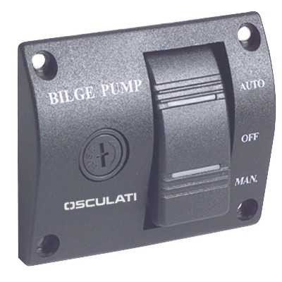 Marina Bilge pump switch panel 12/24V 25A OS1660630