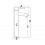 Diana sink mixer with ceramic cartridge for high column toilet sinks OS1700900