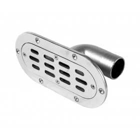 Oval cockpit drain 92x190mm Hose adaptor 38mm OS1711805