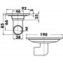 Scarico da pozzetto ovale 92x190mm Portagomma 38mm OS1711805-0%