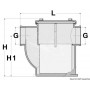 Nickel plated bronze Water cooling filter 146x160 Fittings 1 inch OS1765403