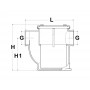 Nickel plated bronze Water cooling filter 146x160 Fittings 1 inch OS1765403