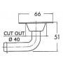 90° stainless steel fuel vent Head 66mm OS2026760