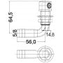 90° stainless steel Fuel vent For pipe 16mm OS2028801