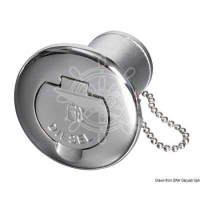 Stainless steel Diesel Deck Filler Neck 50mm Flange outer 88mm with Key OS2056823